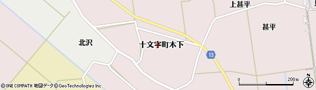 秋田県横手市十文字町木下96周辺の地図