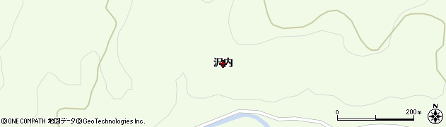 秋田県由利本荘市矢島町川辺（沢内）周辺の地図