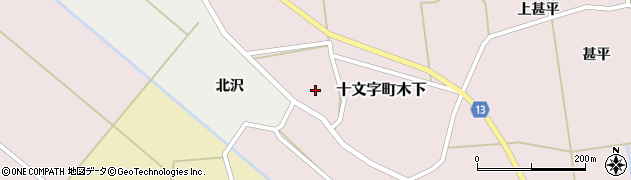 秋田県横手市十文字町木下3周辺の地図
