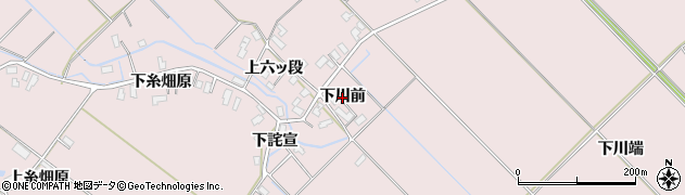 秋田県横手市平鹿町下鍋倉（下川前）周辺の地図