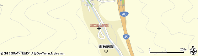 国立釜石病院周辺の地図