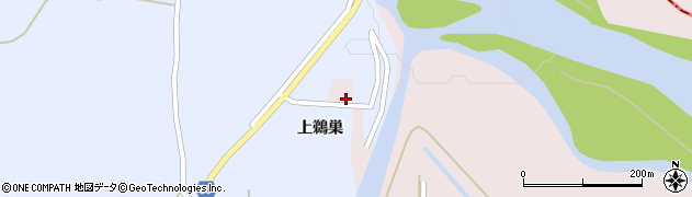 秋田県羽後町（雄勝郡）高尾田（上鵜巣）周辺の地図