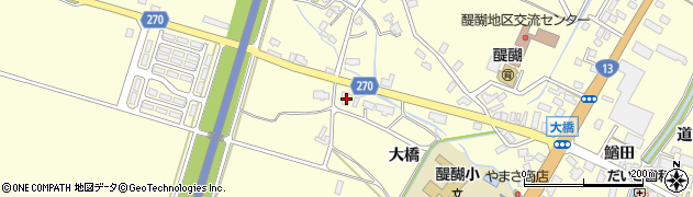 秋田県横手市平鹿町醍醐大橋29周辺の地図
