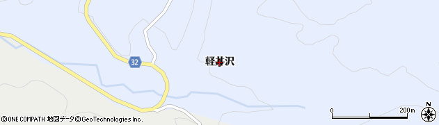 秋田県由利本荘市矢島町立石（軽井沢）周辺の地図