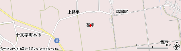 秋田県横手市平鹿町下鍋倉甚平周辺の地図