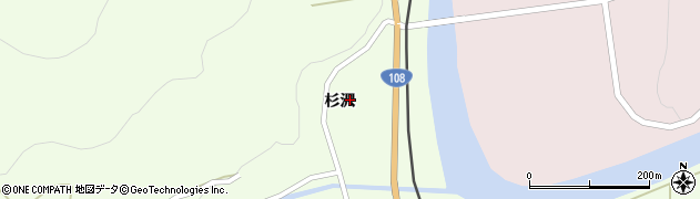 秋田県由利本荘市矢島町川辺杉沢32周辺の地図