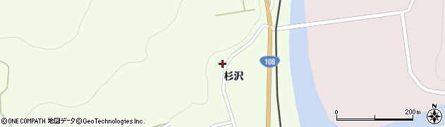 秋田県由利本荘市矢島町川辺杉沢61周辺の地図