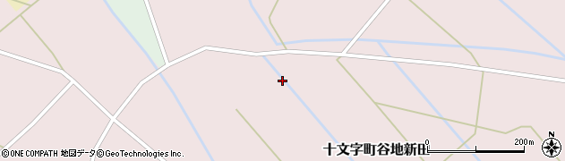 秋田県横手市十文字町谷地新田（稲荷谷地）周辺の地図