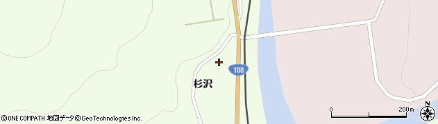 秋田県由利本荘市矢島町川辺杉沢20周辺の地図