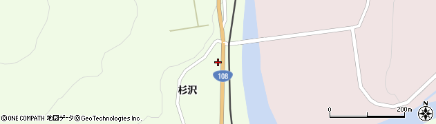 秋田県由利本荘市矢島町川辺杉沢11周辺の地図