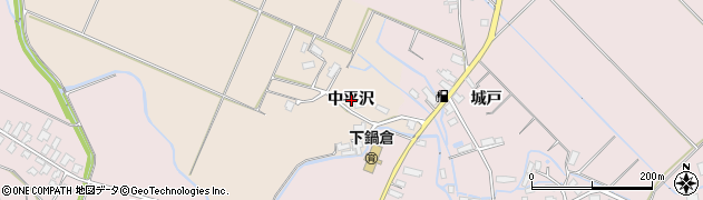 秋田県横手市平鹿町浅舞（中平沢）周辺の地図