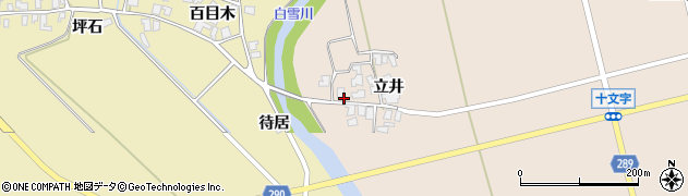 秋田県にかほ市中三地（立居地）周辺の地図