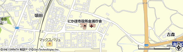 にかほ市役所金浦庁舎　金浦保健センター周辺の地図