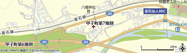 岩手県釜石市甲子町第７地割48周辺の地図