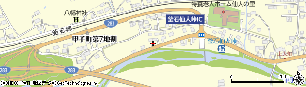 岩手県釜石市甲子町第７地割161周辺の地図