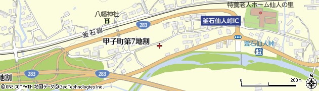 岩手県釜石市甲子町第７地割167周辺の地図