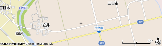 秋田県にかほ市中三地八幡堂周辺の地図