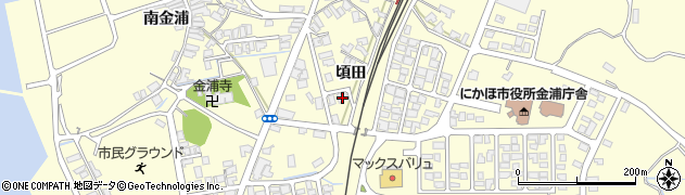 秋田県にかほ市金浦頃田155周辺の地図
