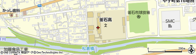 岩手県立釜石高等学校　職員室周辺の地図