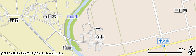 秋田県にかほ市中三地（前谷地）周辺の地図