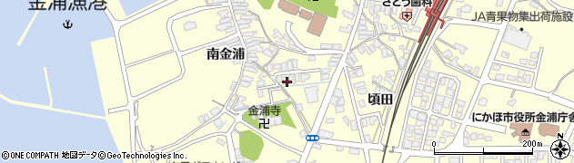 秋田県にかほ市金浦頃田22-5周辺の地図