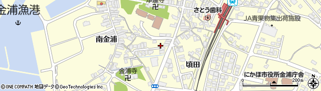 秋田県にかほ市金浦頃田75周辺の地図