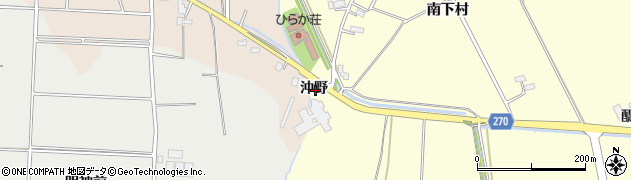 秋田県横手市平鹿町醍醐沖野周辺の地図
