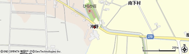 秋田県横手市平鹿町醍醐（沖野）周辺の地図
