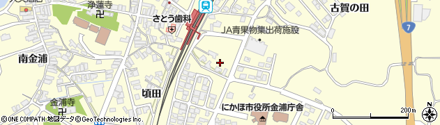 秋田県にかほ市金浦（花潟）周辺の地図