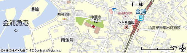 にかほ市役所　金浦公民館・金浦体育館・金浦勤労青少年ホーム周辺の地図
