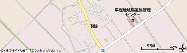 秋田県横手市平鹿町下鍋倉（下掵）周辺の地図
