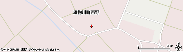 秋田県横手市雄物川町西野（西野）周辺の地図