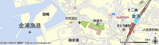 秋田県にかほ市金浦南金浦44周辺の地図