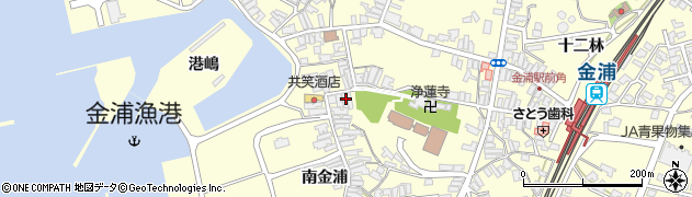 秋田県にかほ市金浦南金浦43周辺の地図