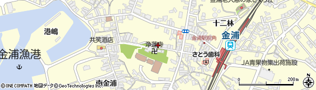 秋田県にかほ市金浦十二林21-1周辺の地図