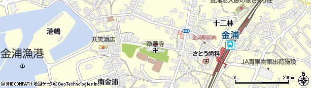 秋田県にかほ市金浦十二林21周辺の地図