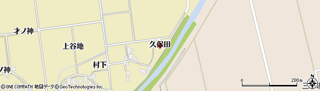 秋田県にかほ市樋目野（久保田）周辺の地図