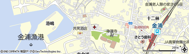 秋田県にかほ市金浦金浦340周辺の地図