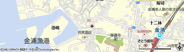 秋田県にかほ市金浦金浦116周辺の地図