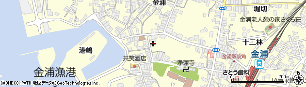 秋田県にかほ市金浦金浦330周辺の地図