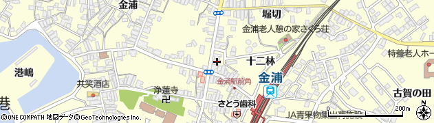 秋田県にかほ市金浦十二林218周辺の地図