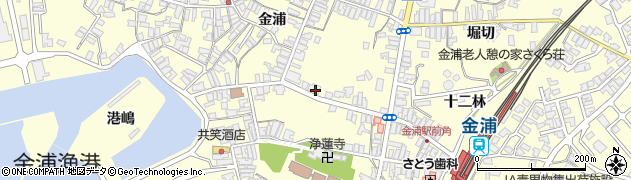 秋田県にかほ市金浦金浦374周辺の地図