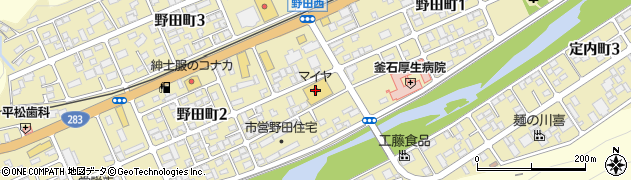 岩手銀行マイヤ野田店 ＡＴＭ周辺の地図