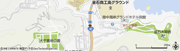 釜石観音入口周辺の地図