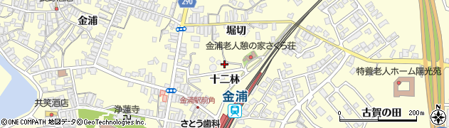 秋田県にかほ市金浦十二林177周辺の地図