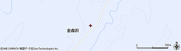 秋田県由利本荘市東由利田代金森沢25周辺の地図