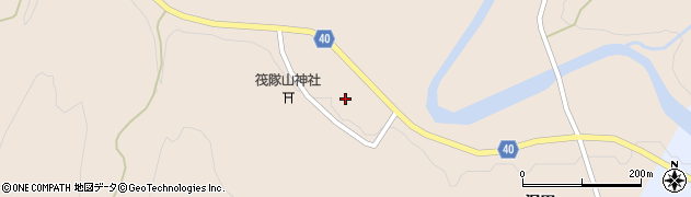 秋田県横手市山内筏（植田野）周辺の地図