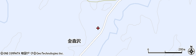 秋田県由利本荘市東由利田代金森沢28周辺の地図