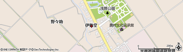 秋田県横手市平鹿町浅舞伊勢堂周辺の地図