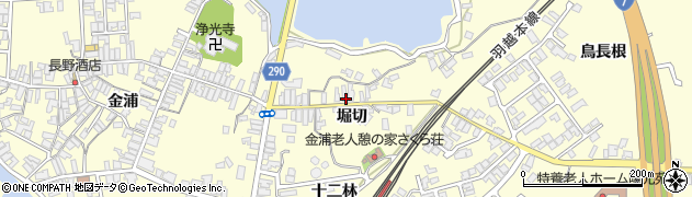 秋田県にかほ市金浦（堀切）周辺の地図